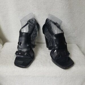 Via Spiga leather square toe ankle sandal